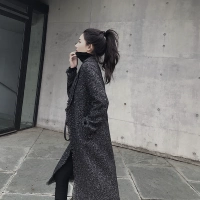 Chiếc áo khoác len nữ Nie lớn này dài phần phiên bản Hàn Quốc 2018 thu đông mới khí chất cổ chữ V eo thon áo dạ hàn quốc đẹp