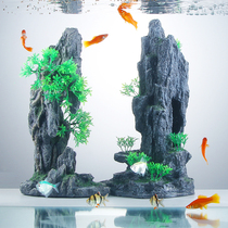 Shrimp Nest Shelter From The House Fish Tank Stone Building Fake Mountain Large Underwater Decoration Colorful Tortoise Small Package Home Swing Creative