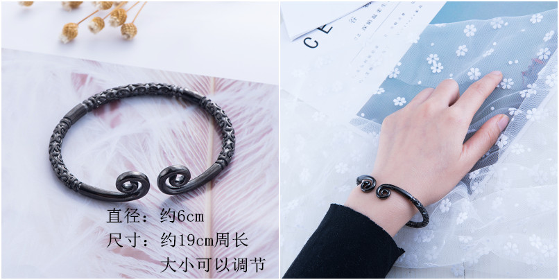 Qitian Dasheng Ngộ Không chặt chẽ chính tả lời nguyền vàng hoop stick bracelet nhẫn set retro nam giới và phụ nữ vài vòng tay trang sức