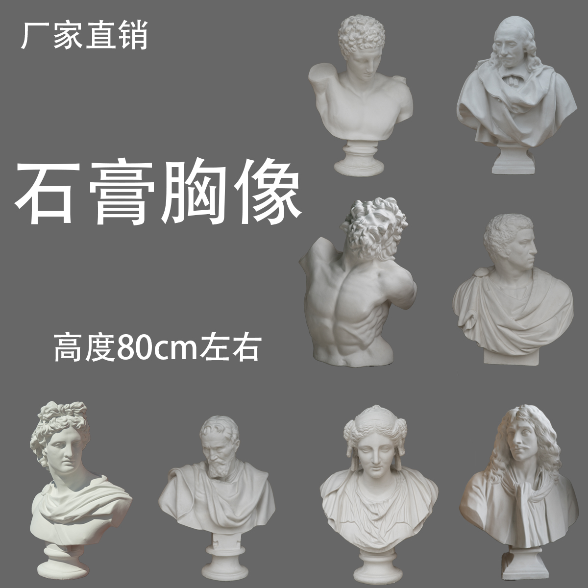 送料無料 ブルータス・ラオコーン アポロ 古代戦士 モリエール コルネイユ ミケランジェロ 巻き毛の女性 石膏胸像