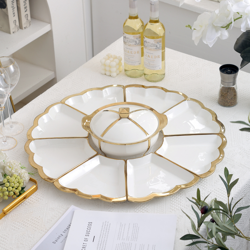 Light Luxury Style Platter Combination Tableware Set Hot Pot Dish Plate Tiktok Popular New Year's Dinner Plate Home Reunion Dinner Plate Light Luxury Style Platter Combination Tableware Set Hot Pot Dish Plate Tiktok Popular New Year's Dinner Plate Home Reunion Dinner Plate