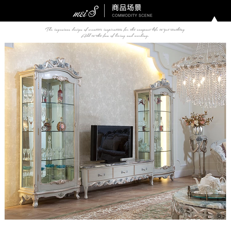 Toàn bộ nhà tùy chỉnh tối giản châu Âu gỗ rắn đồ nội thất phòng khách đồ nội thất phòng khách 3 + 2 + 1 vải sofa bàn đá cẩm thạch nội thất phòng khách