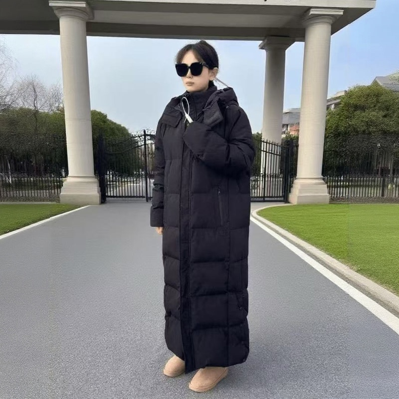 175cm Tall Women's Extra-Long Cotton Coat That Reaches the Ankles, 2025 Winter Cotton Clothing, Northeast Large Quilt, Art Exam Student Cotton Jacket