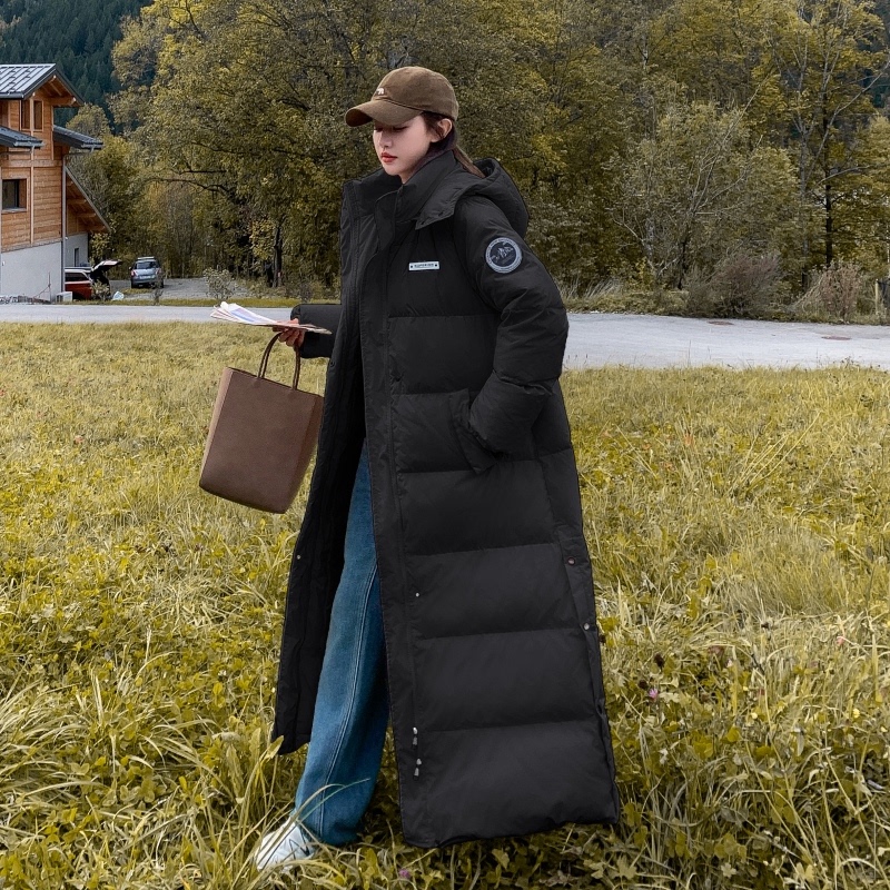 Extra-Long Cotton Coat for Women, Reaching to the Ankles, 2026 Winter New Style, Plus-Size Cotton Jacket, Art Exam Student Cotton-Padded Jacket, Large Quilt Coat