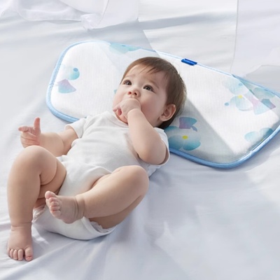 babycare婴儿儿童新生儿宝宝枕头护脊冰丝枕头6个月枕头透气排湿