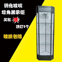 Wall Corner Display Cabinet Glass Gift Ornament Hand Office Model Red Wine LeHigh Triangle Cabinet Up To Exhibition Cabinet Display Case
