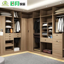 Customized whole house bunny walk-in wardrobe L-shaped U-shaped overall master bedroom sliding door open cloakroom customization