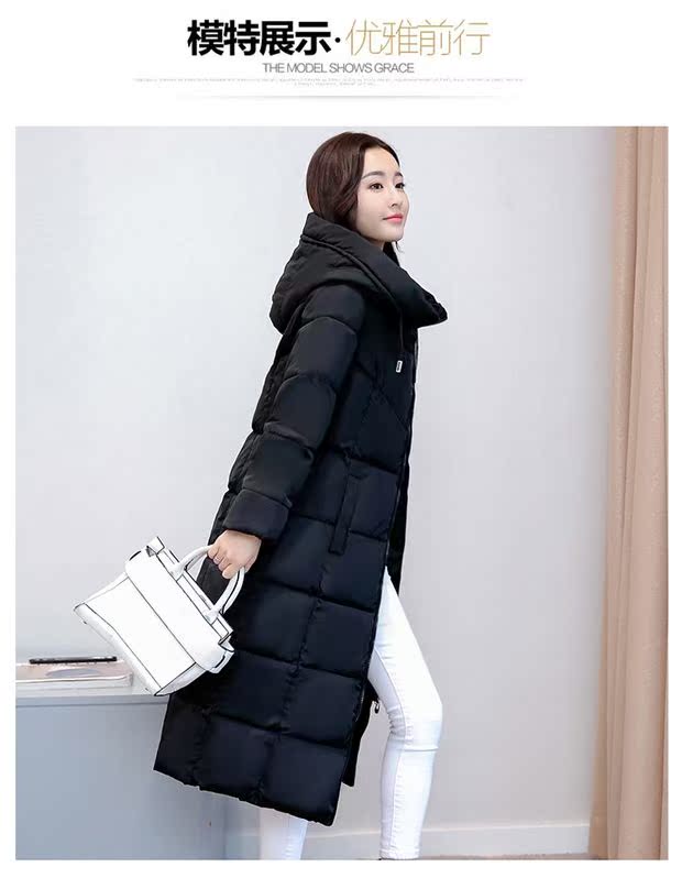 Áo mới 2018 cotton dày nữ mùa đông cỡ lớn dài qua đầu gối xuống miếng bông Slim Phiên bản Hàn Quốc của áo khoác nữ mẫu áo sơ mi nữ đẹp