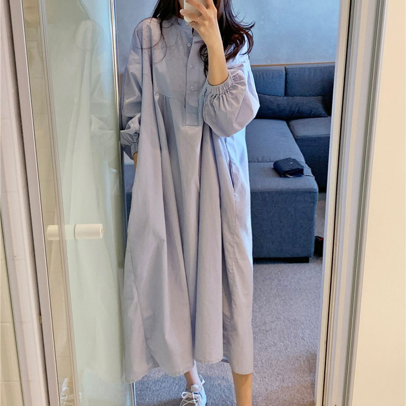 2026 Spring New Plus Size Women's Clothing for Curvy Women, Slimming and Age-Reducing Shirt Dress, Loose Long Skirt