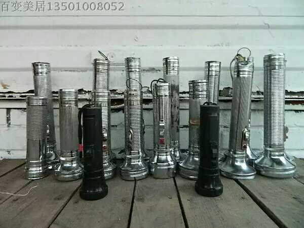 Old antique flashlight Seven 80s Flashlight Stocks 8 90s Old objects