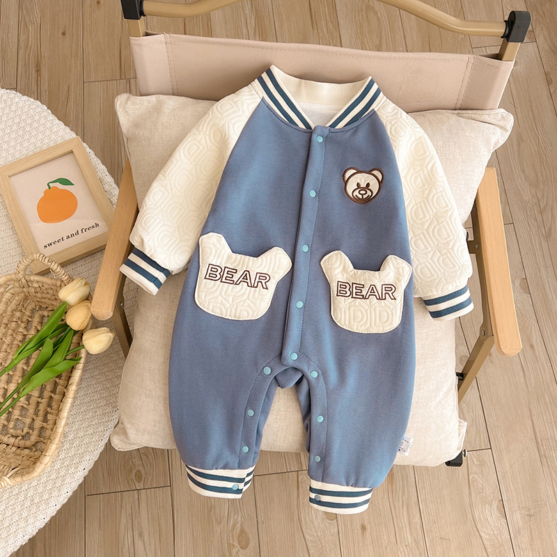 Autumn Baby Clothes, Pure Cotton Jumpsuit, Korean Style Casual Jacket, Small Month-Old Baby Boy's Outing Clothes, Spring and Autumn Suit Autumn Baby Clothes, Pure Cotton Jumpsuit, Korean Style Casual Jacket, Small Month-Old Baby Boy's Outing Clothes, Spring and Autumn Suit