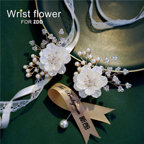 Beautiful wedding wrist flowers super fairy brides and bridesmaids group flowers forest style wedding clothes accessories groom and groomsmen corsage brooch