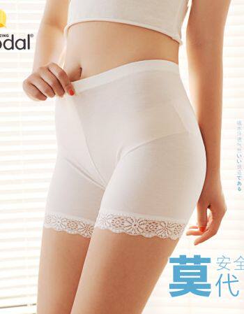 Summer anti-light safety pants petticoat 3 points cotton girls mid-waist bottoming insurance pants black and white bottom skirt shorts