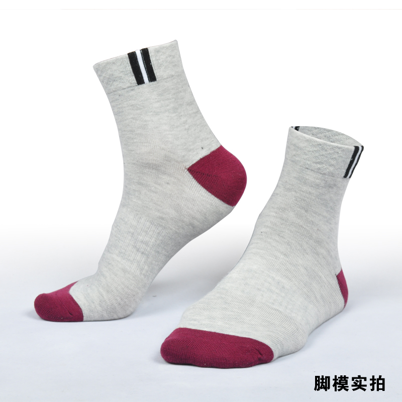 Vớ nam ống vớ bốn mùa cotton khử mùi thấm mồ hôi eo thể thao vớ mùa hè mỏng phần vớ cotton ngắn 10 đôi vớ off white