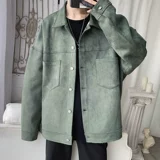 Ретро бархатная трендовая куртка для отдыха, в корейском стиле, осенняя