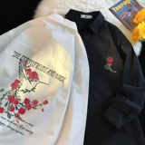 Tide, трендовая рубашка, демисезонная куртка, французский стиль, изысканный стиль, оверсайз, большой размер