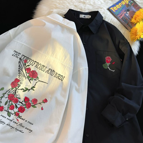 Tide, трендовая рубашка, демисезонная куртка, французский стиль, изысканный стиль, оверсайз, большой размер