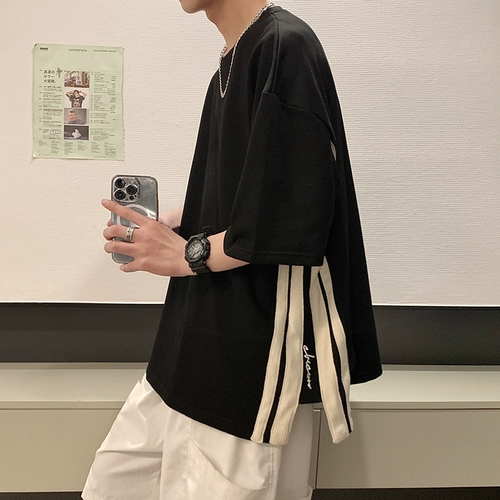 Японская дизайнерская хлопковая футболка с коротким рукавом, тренд сезона, в американском стиле, подходит для подростков