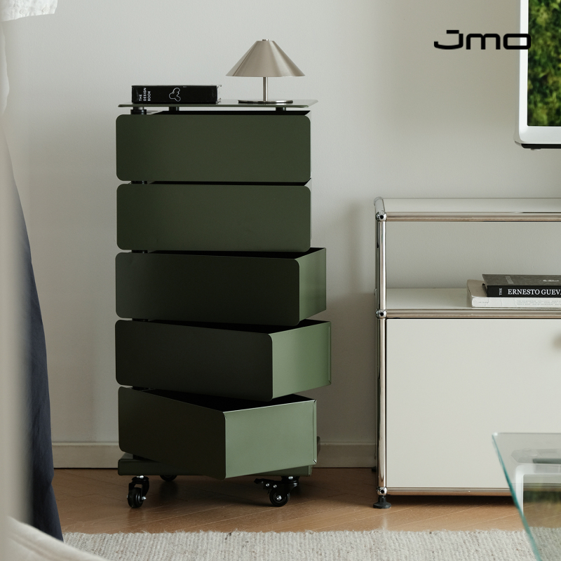 Jmo Design Institute Nordic Creative Rotating Cabinet Designer Storage Cabinet Home Multifunctional Storage Cabinet Five-Drawer Cabinet
