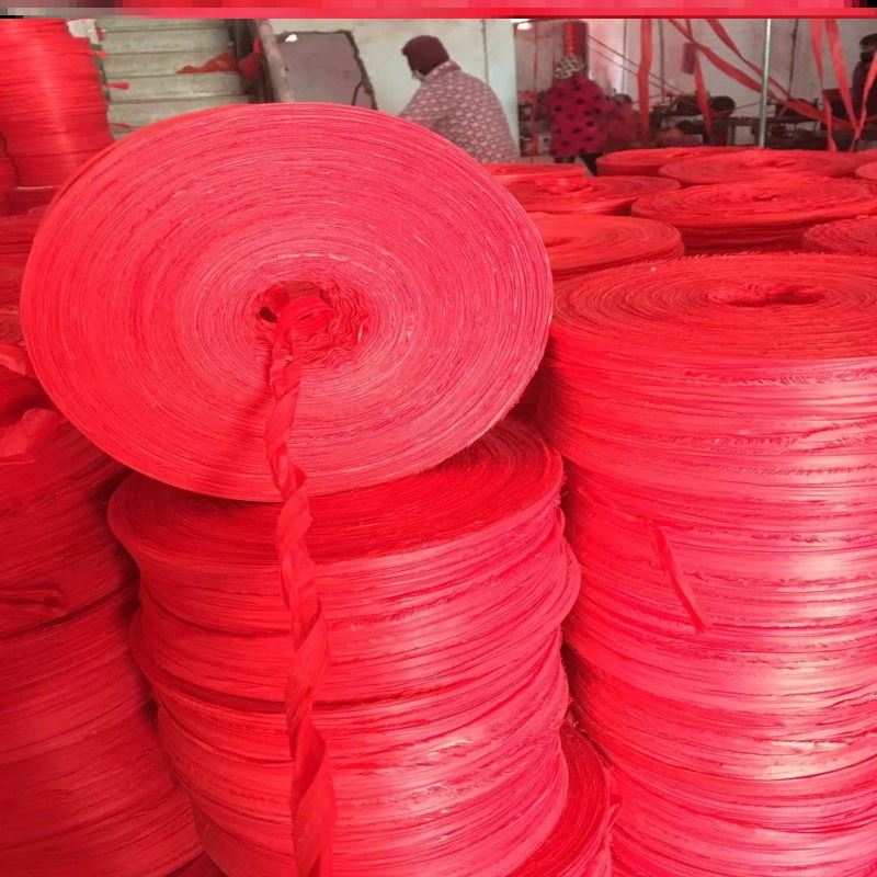 Cloth strip red flower salad branch packing nylon binding rope packing belt garden binding soil cone fruit tree cloth belt grass rope