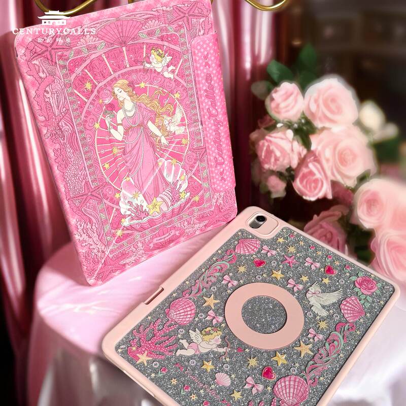 [God of Love and Beauty·Aphrodite] Symbolizes Sweetness, Happiness, and Self-Love iPad Protective Case with Detachable Magnetic Attachment 2024 iPad Proair6 Protective Case Tablet Case with Rotating Pen Slot