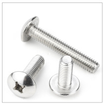 Large flat head slot screws mushroom machine wire umbrella head screws flat large head screws custom TM flat round head cross nickel plated