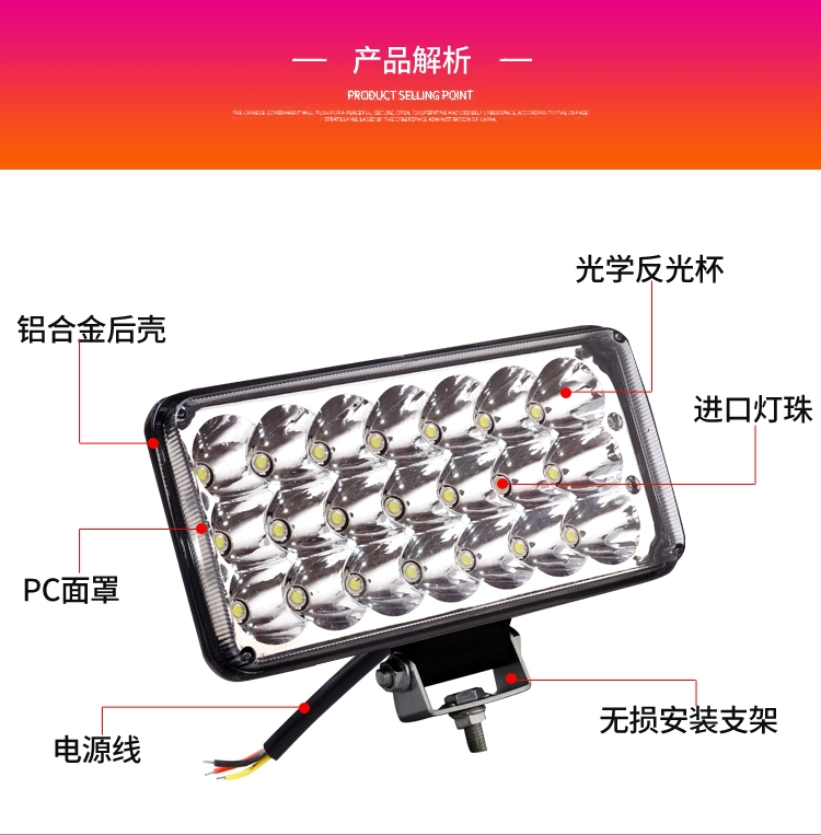 Xe tải LED Spotlight Car 12 Volts 24V Ultra -bright đảo ngược Dự án Máy kéo dự án Đèn pha phía trước Sửa đổi đèn trước đèn led xe ô tô đèn led gầm ô tô