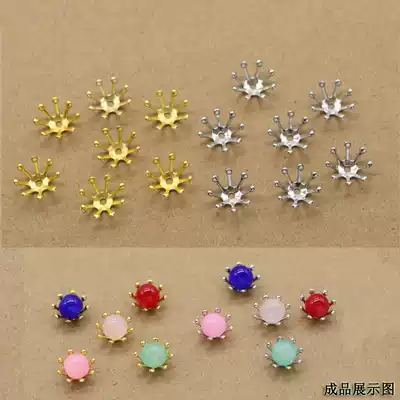 10MM high-grade pure copper bronze bronze small flower heart flower tray ancient hair accessories