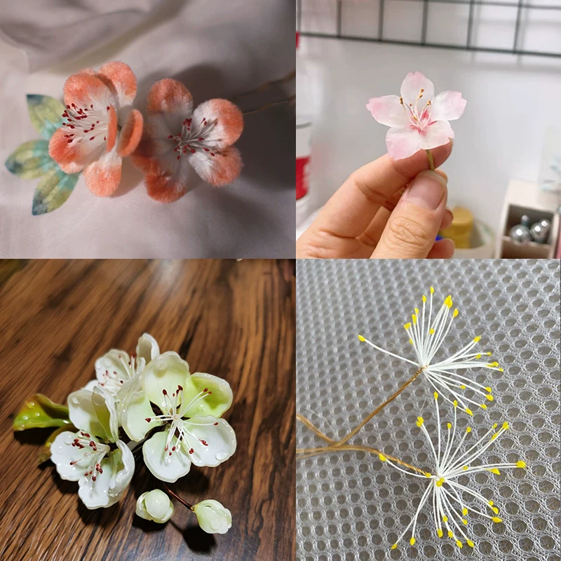 0.35мм круглая восковая нить, handmade diy нематериальная бархатная цветок, термоусадочный цветок, обернутый цветок, горячий цветок, имитируемое ядро цветка и пестик материал