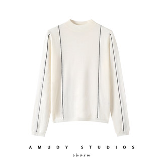 [Special Offer] Half-High Collar Wool Knit Base Shirt for Women, Thin Design with Slimming Lines, Long-Sleeve Inner Top