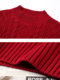 100% cotton red sweater for women in autumn and winter half turtleneck retro twist outer wear lazy style new year animal year knitted sweater