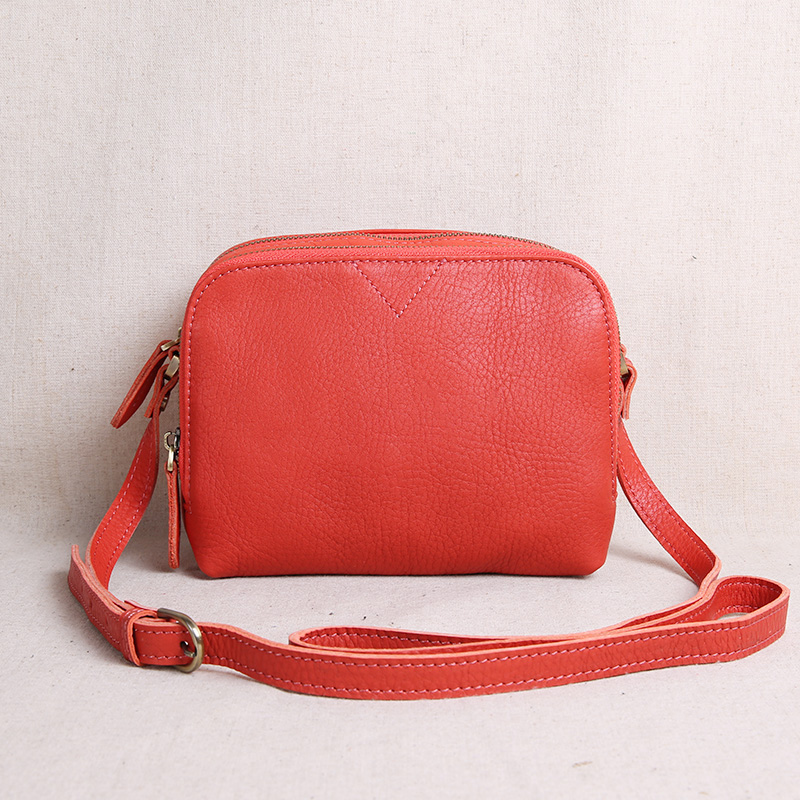 2021 new leather women's bag summer mini simple small square top layer cowhide shoulder bag shoulder bag small bag