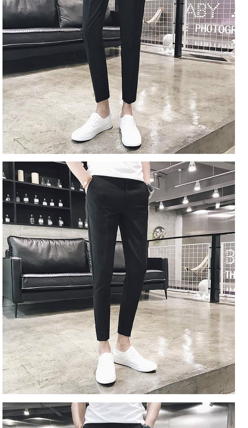 Mùa thu quần nam phiên bản Hàn Quốc của quần dài tự do miễn phí quần trẻ trung thủy triều nam hoang dã 9 điểm chân nhỏ quần giản dị quần sịp nam