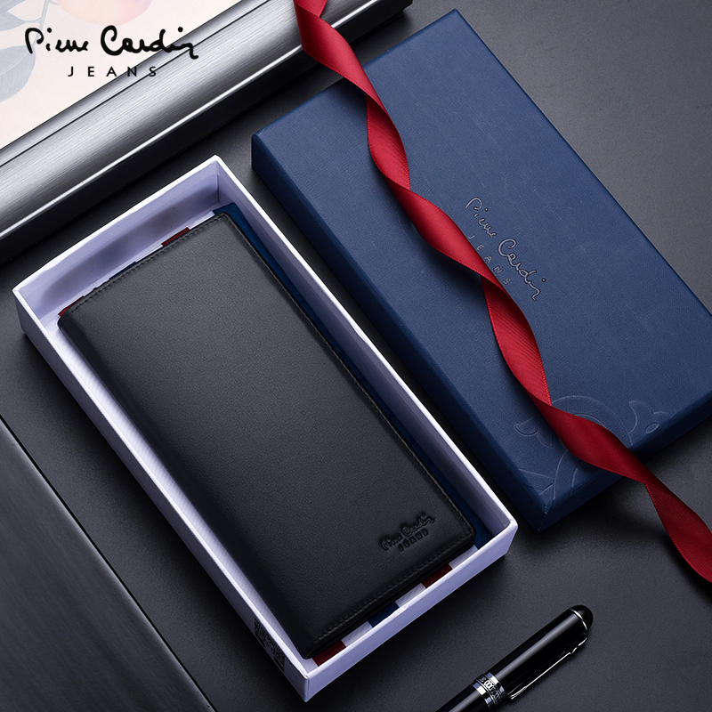 Pierre Cardan Wallet Men's Long 2020 New Leather Luxury Brand Ultra Thin Cow Money Wallet Tide