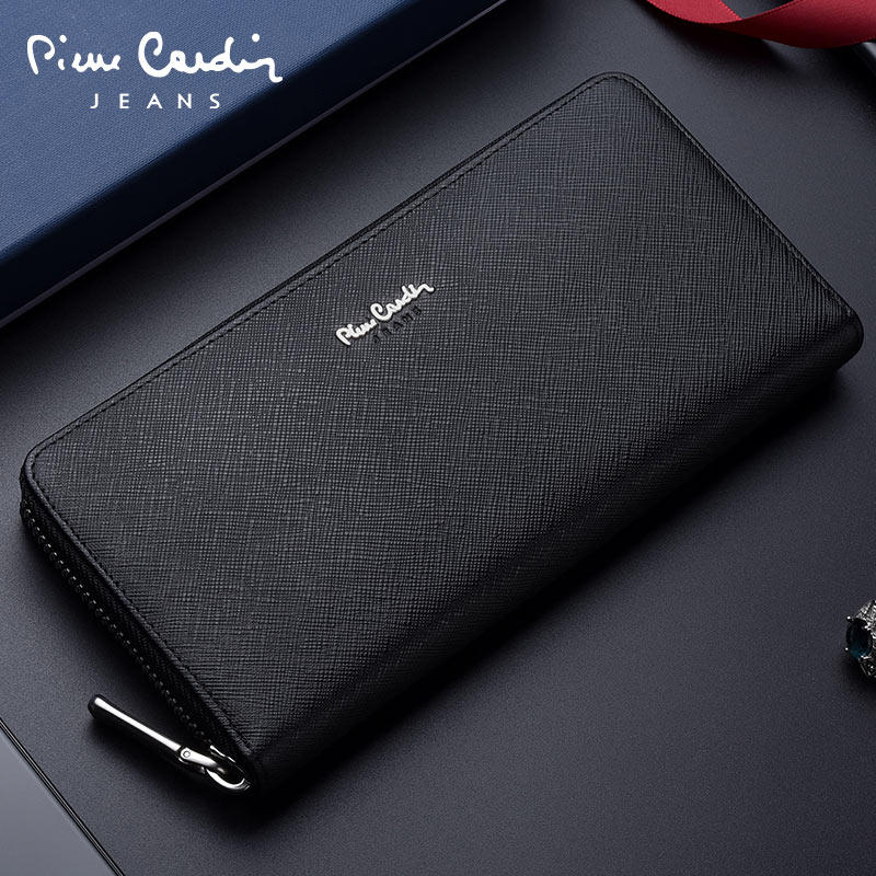 Pilcaden Wallet Men's Long Version Genuine Leather Large Capacity Laced 2021 New Fashion Men's Hands Grab Bag Tide Cards