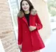 Mùa thu đông 2018 áo khoác len nữ mới phiên bản Hàn Quốc cỡ lớn Slim dày phần lông dài cổ áo lông thủy triều