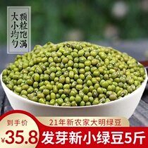 Mung bean Luliang Farmhouse self-planted 2500g sprouting beans whole grains mung bean soup cooking porridge soybean milk miscellaneous grains mung bean porridge