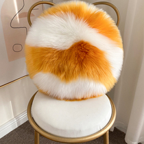 Long plush pillow imitation wool back cushion sofa office chair waist leaning pillow headboard backrest cushion with pillow cover plush