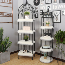 Imitation wool window display table carpet shelf counter insole shoe store clothing store high and low running water table floor mat insole