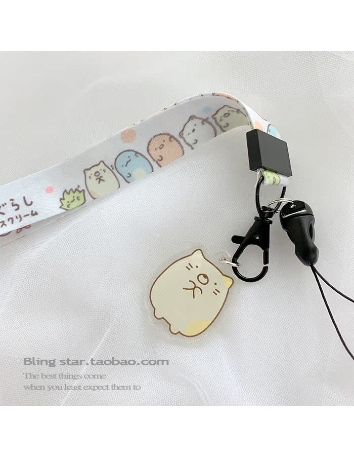 Mặt dây chuyền dễ thương dây buộc Apple điện thoại di động chuỗi đồ trang trí Nhật Bản và Hàn Quốc dây phổ quát mặt dây chuyền treo chuỗi đồ trang sức dây nhỏ tay - Phụ kiện điện thoại di động ốp lưng anime
