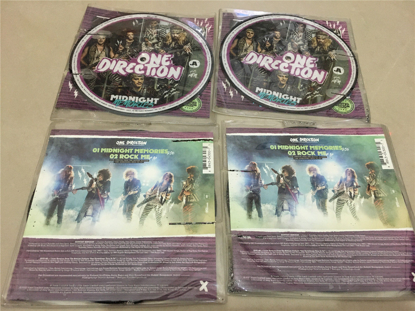 ONE DIRECTION MIDNIGHT MEMORIES LP 7 inch color decoration
