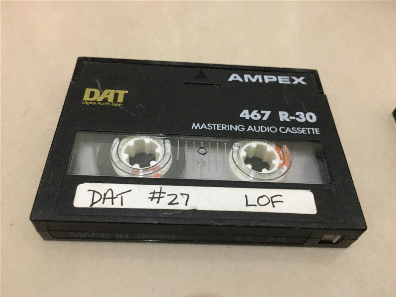 AMPEX DAT 467 R-30 for the first day of the