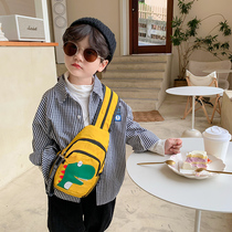 Boy handsome dinosaur chest bag male girl Single shoulder bag Multipurpose Double Shoulder Bag Mini Baby Skew Satchel Canvas Backpack