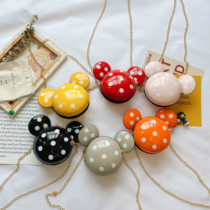 Child Ocean Gas Wave Dot Single Shoulder Bag Girl Out Tour Chain Slanted Satchel Cartoon Princess Accessories Bag 2-5-year-old bag