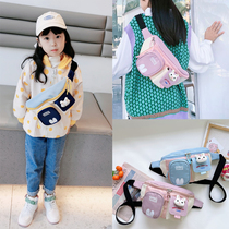 Children Canvas Chest Bag 2022 New Fashion Ocean Gas Girl Single Shoulder Bag Men & Womens Chest Bag Big Child Backpack Tide