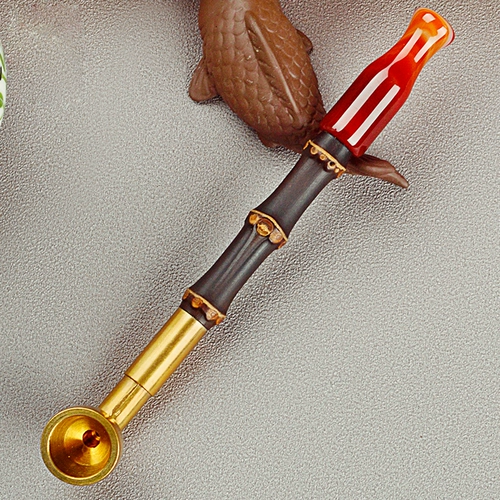 Медный портативный мундштук ручной работы, старомодная курительная трубка, полный комплект