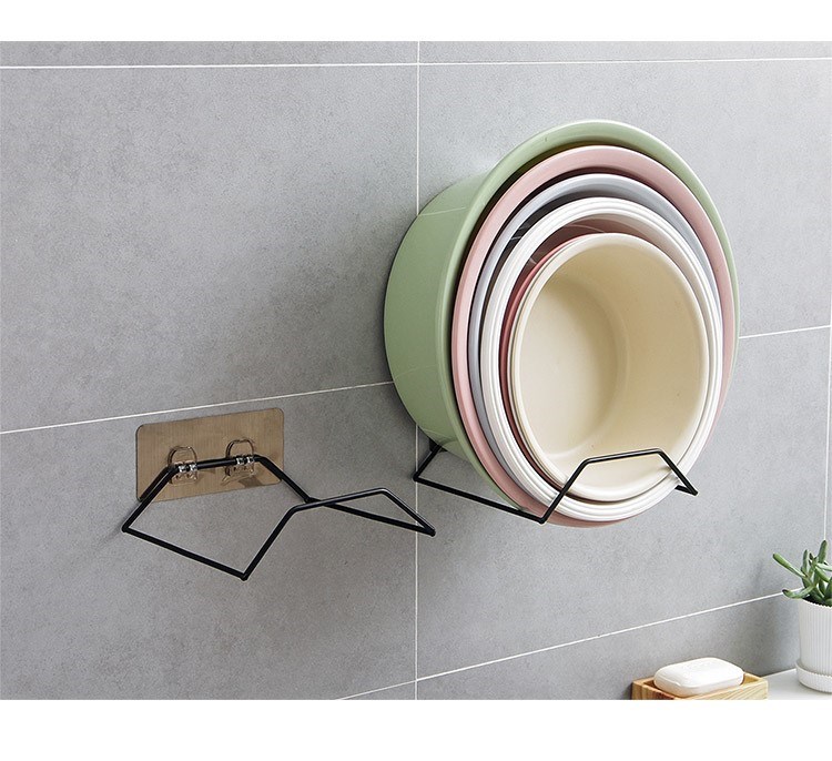 Washbasin kệ đơn giản nhà vệ sinh phòng tắm cửa hàng bách hóa miễn phí đấm khách sạn khung đơn giản hút cốc móc sắt rèn - Trang chủ móc áo treo tường