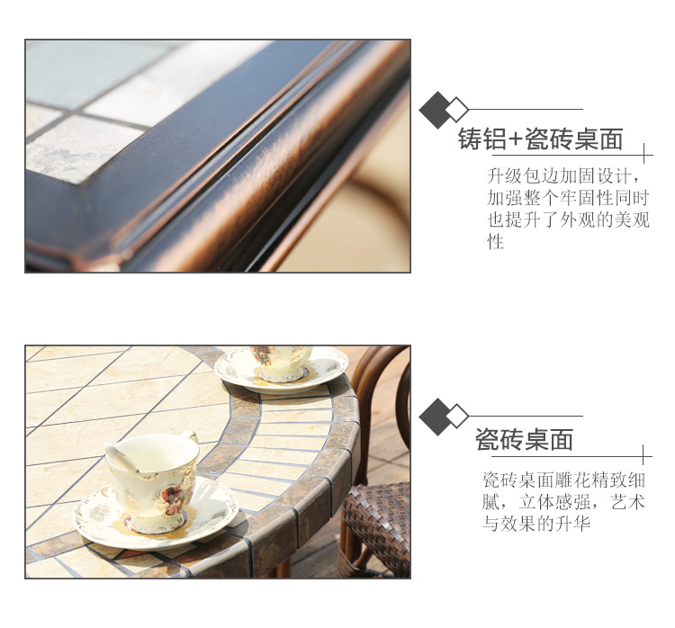 Bàn ghế ngoài trời sân ban công cafe giải trí bàn ghế mây ngoài trời ngoài trời ba hoặc năm mảnh kết hợp đồ nội thất - Bàn ghế ngoài trời / sân bàn ghế cafe ngoài trời
