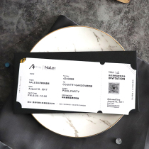 Annual Meeting Event Experience Voucher Appreciation Party Opening Coupon Business Invitation Customized Black and White Invitation Concert