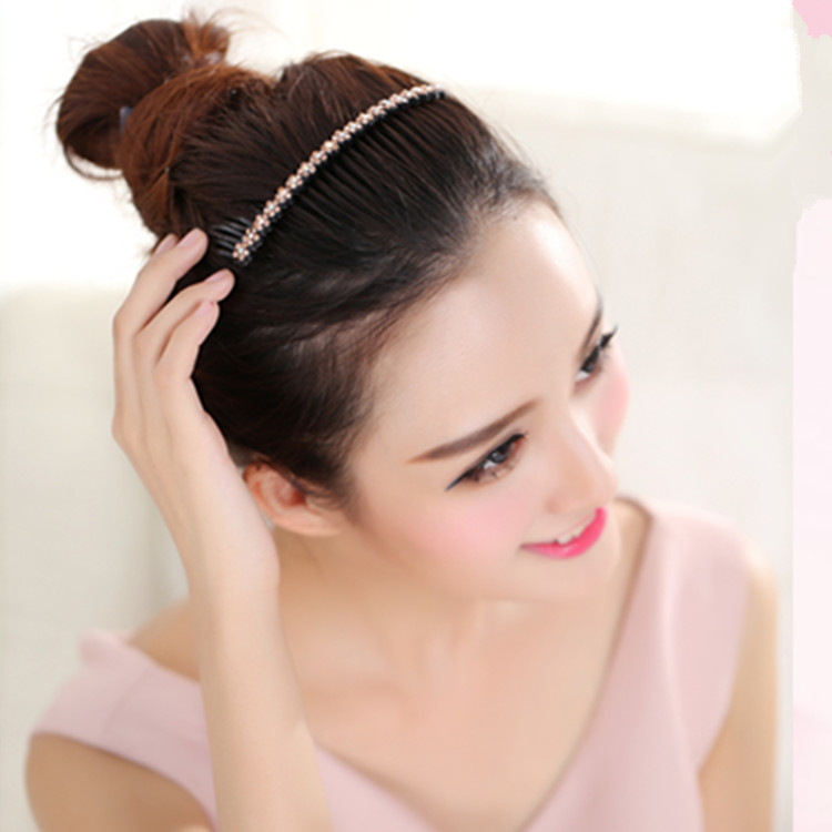 Kẹp tóc mũ nón Hàn Quốc dành cho người lớn rhinestone tóc clip mũ nón top clip từ clip bangs clip hair comb lược lược đồ trang sức